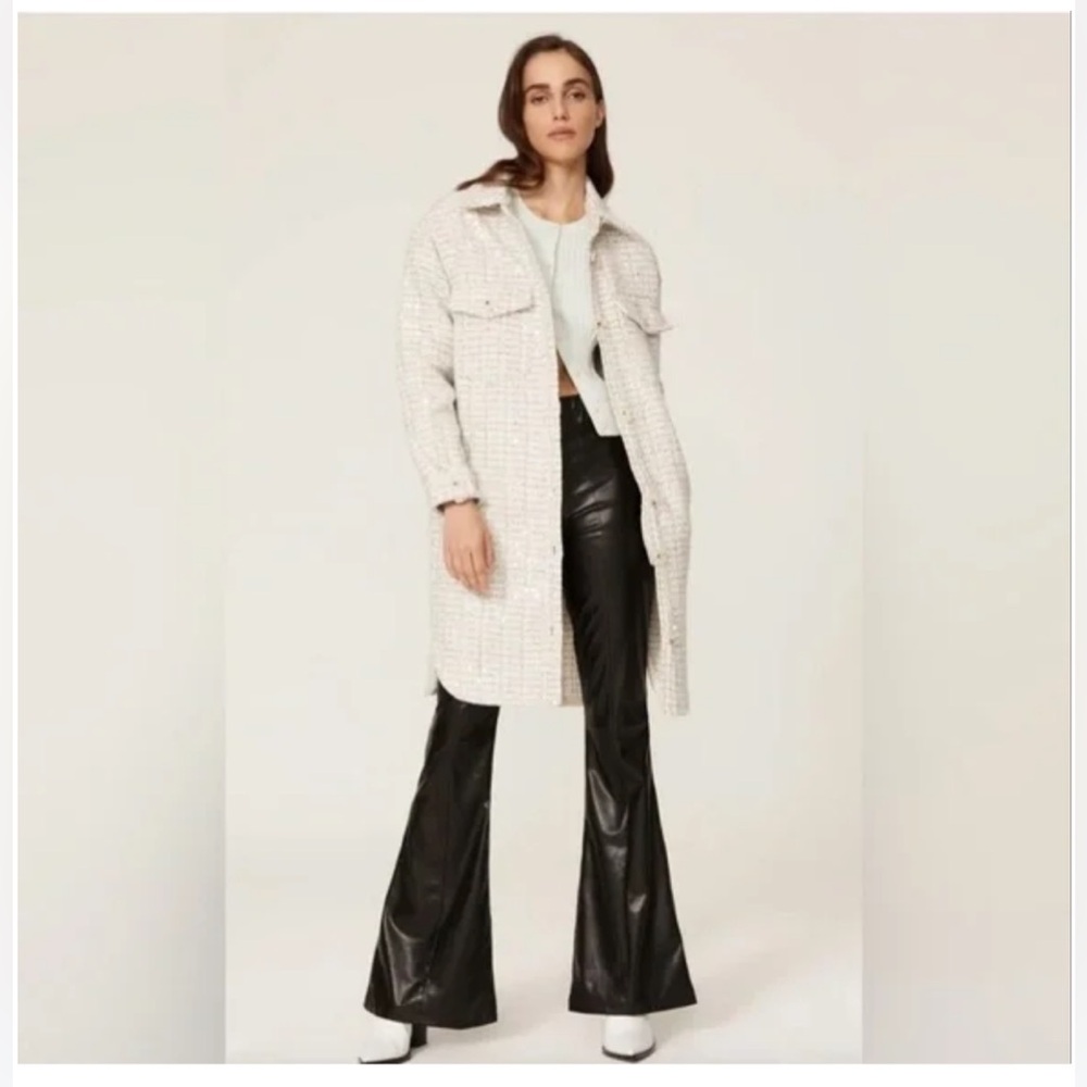 Blank NYC Grand Entrance Sequin Shacket S NWT